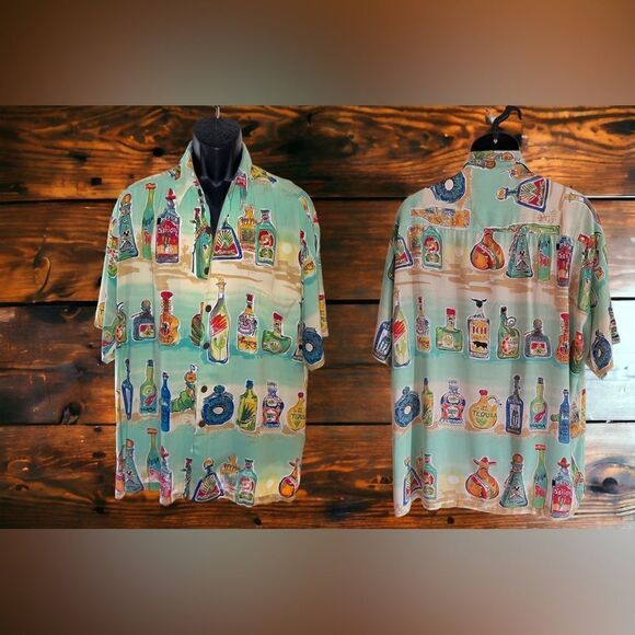 KAHALA l Mens SS Shirt l “Tequila Shirt” l Rayon l Pocket l XL l EUC - Picture 3 of 9
